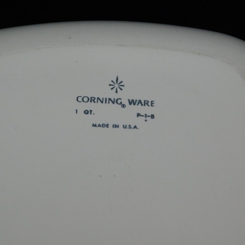 Vintage Corning Ware Blue Cornflower 1 Quart Casserole Dish P-1-B  with Lid - Picture 7 of 9